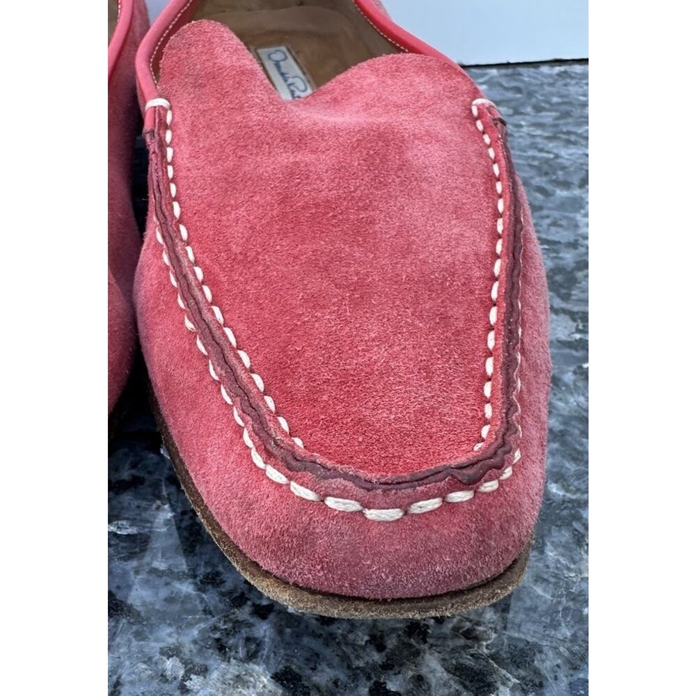 Oscar de la Renta red suede loafers Women’s Size 39.5 - Picture 7 of 15